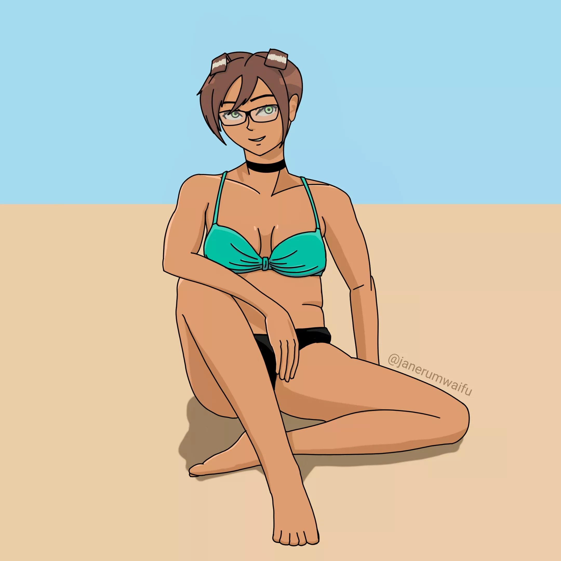 Sitting on the sand [Original]