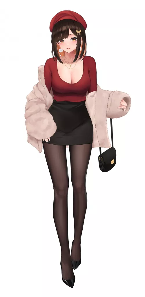 Skirt with pantyhose is such a great combination