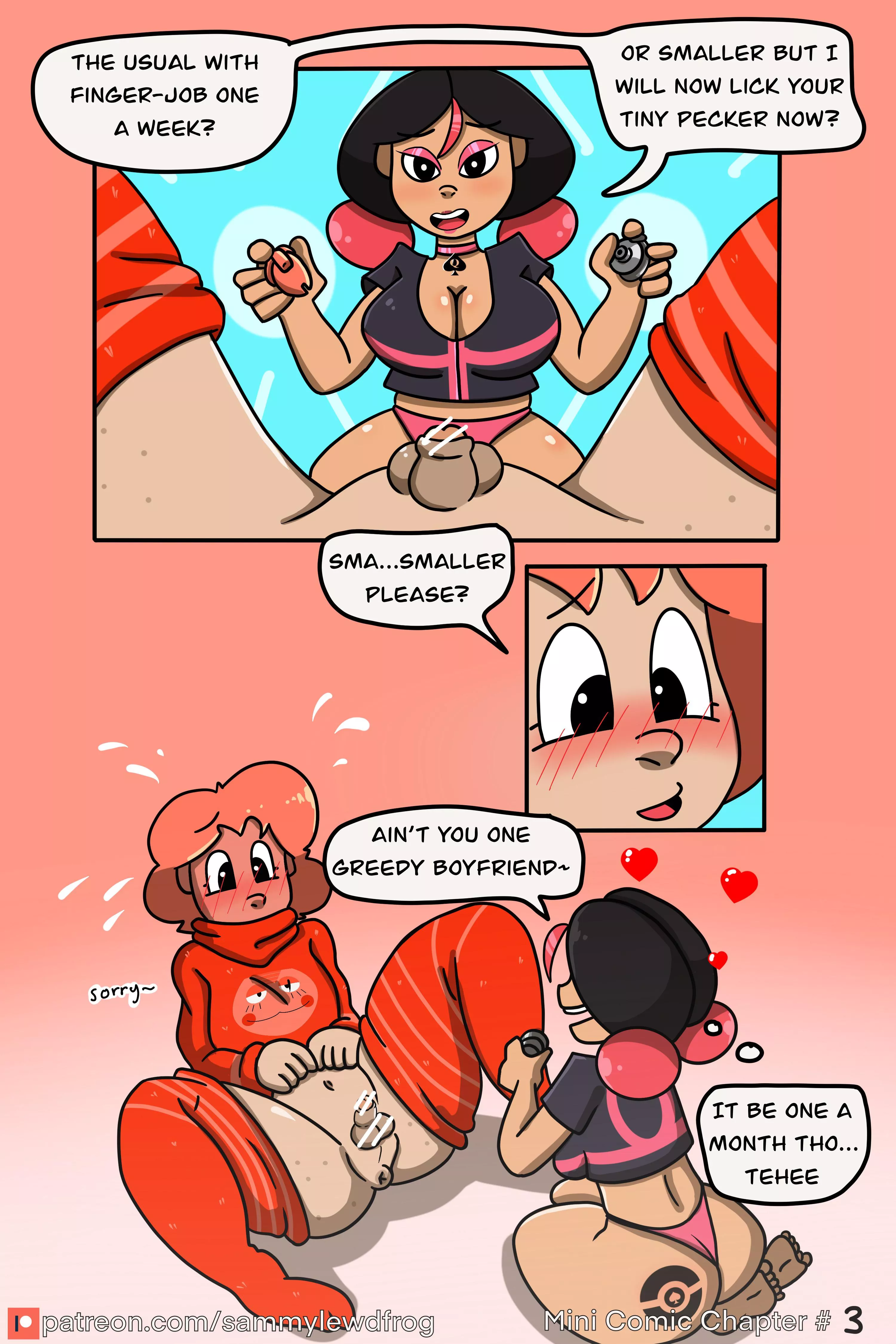 Smaller for better Reward 🥰 (SammyTheLewdFrog- Open Comm)