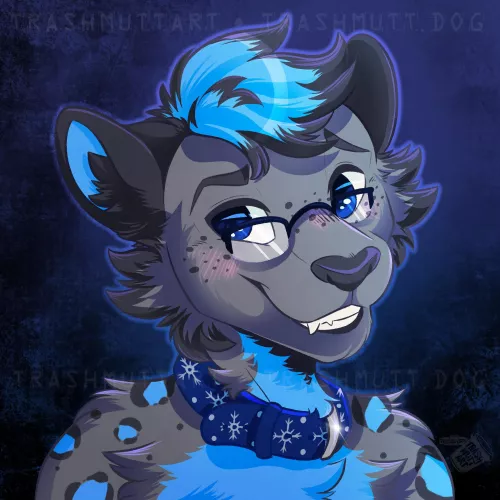 Snep With a Collar ❄️ (art by me - TrashmuttArt on Twitter)