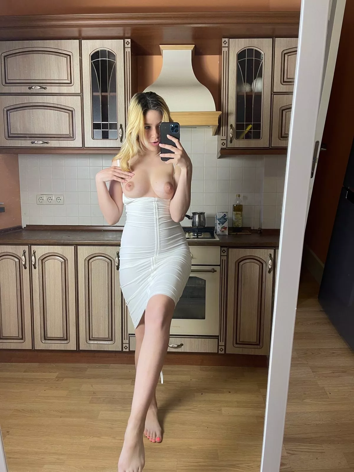 So tight it can't hold my boobs, is it ok if they keep coming our on our date?