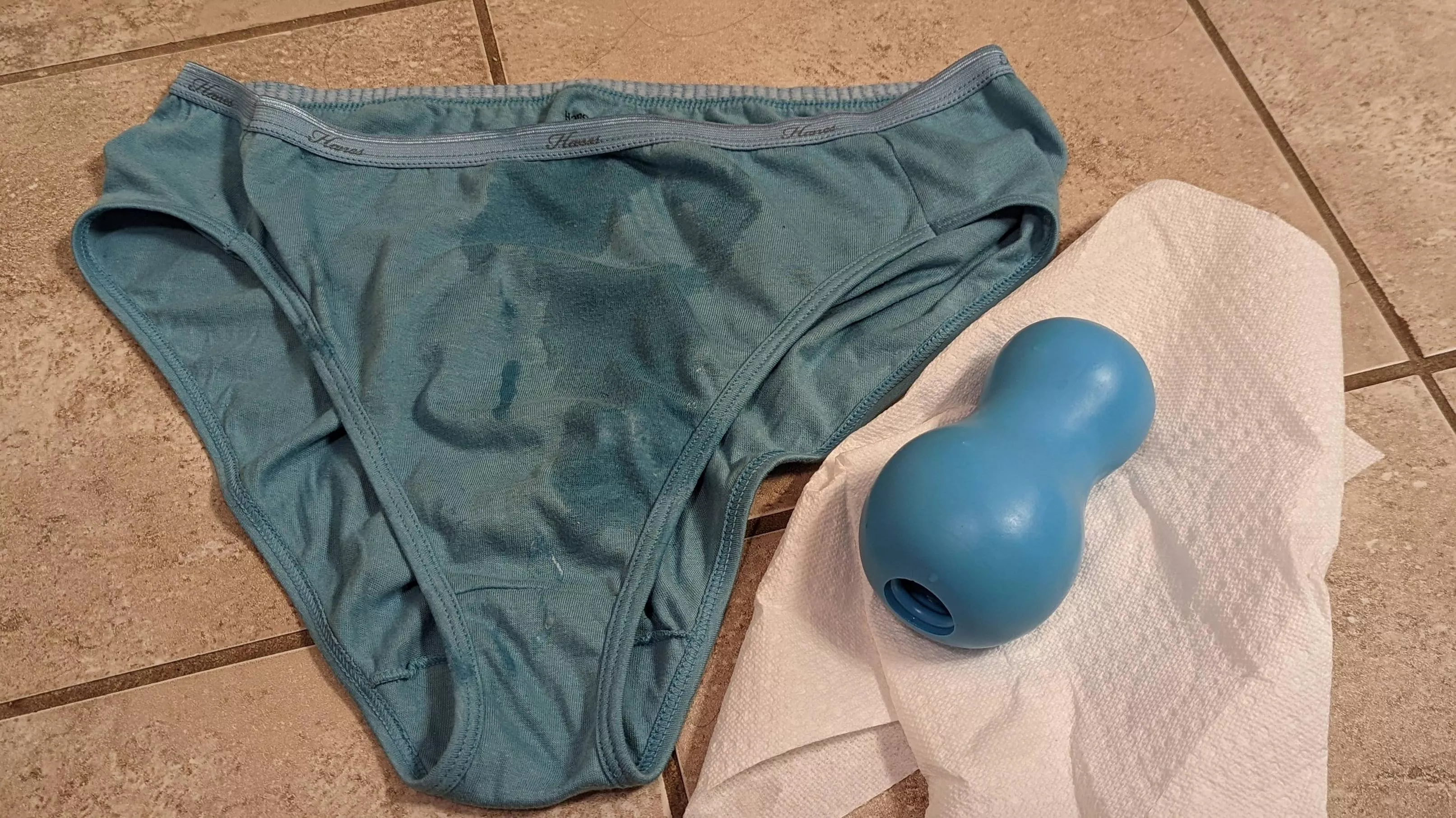 Soaked [M]y panties using a stoker