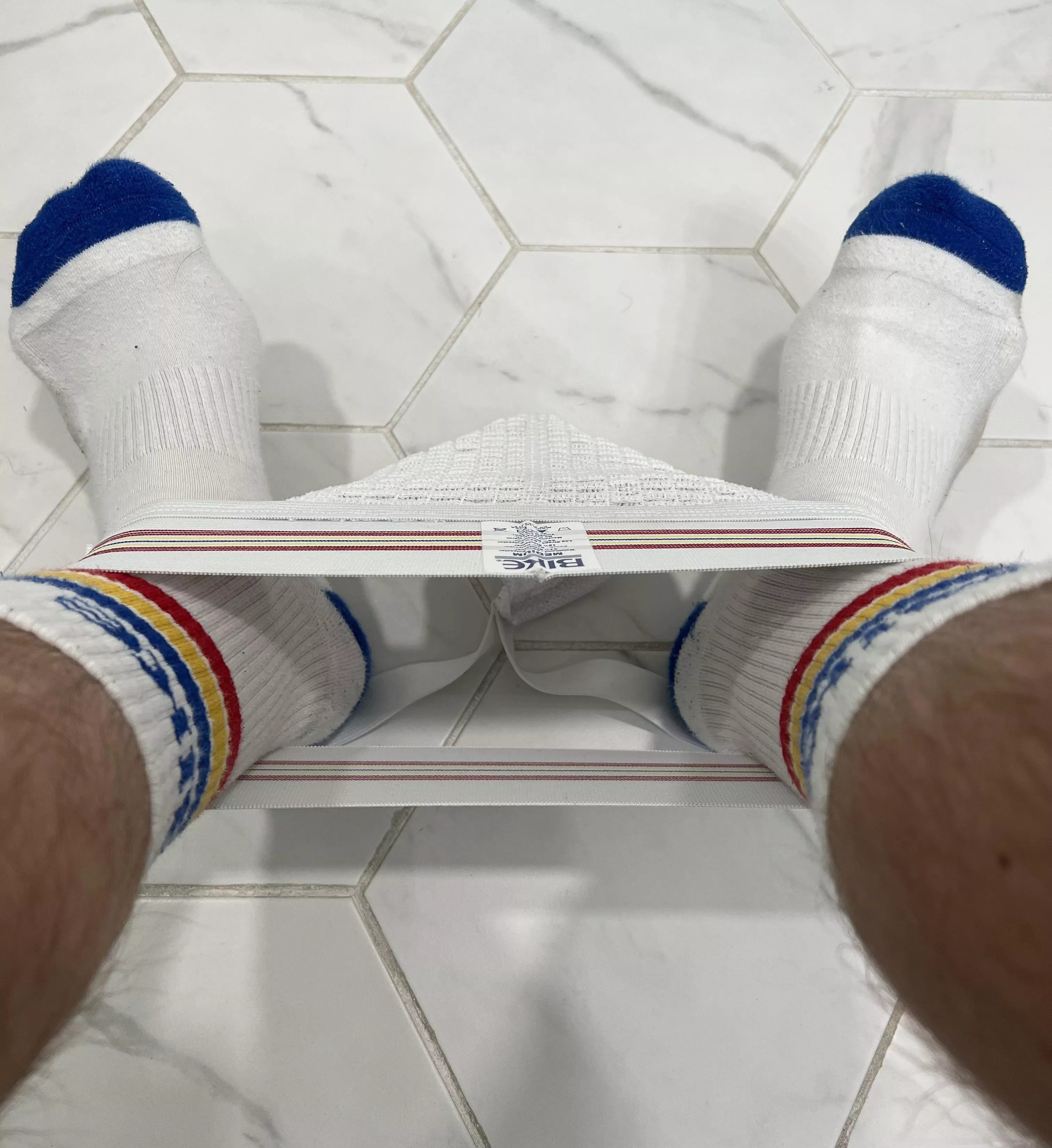 Socks and jockstrap post gym 💪🏼 Check out my link in profile!