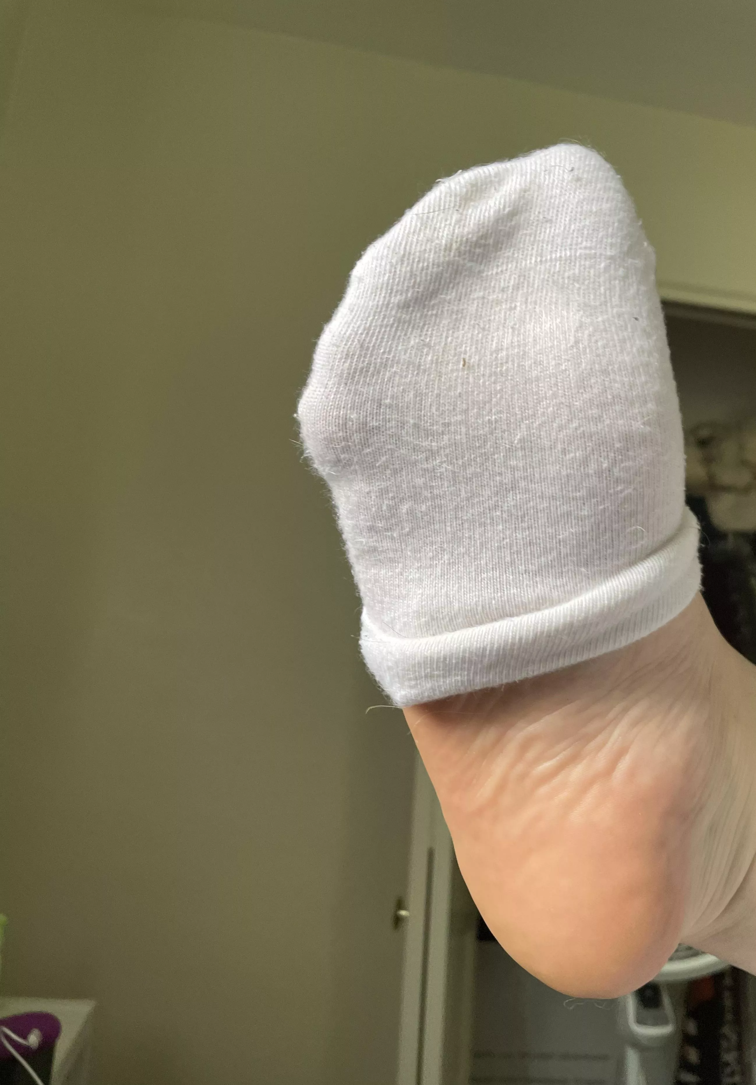 Socks half down on these chubby feet. This is how I spend most days 😜