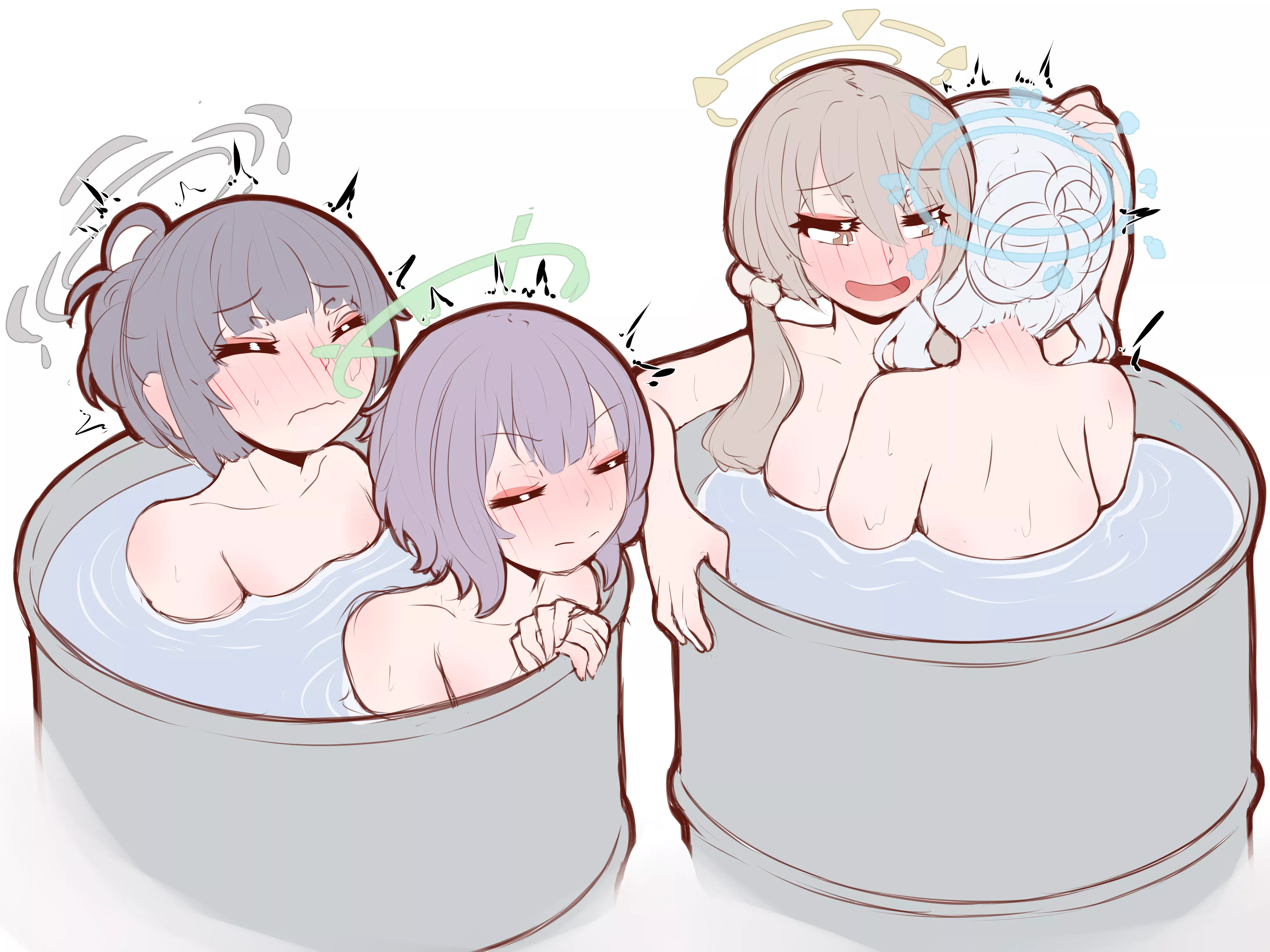 Some girls having a nice hot bath (Physisyoon) [Blue Archive]