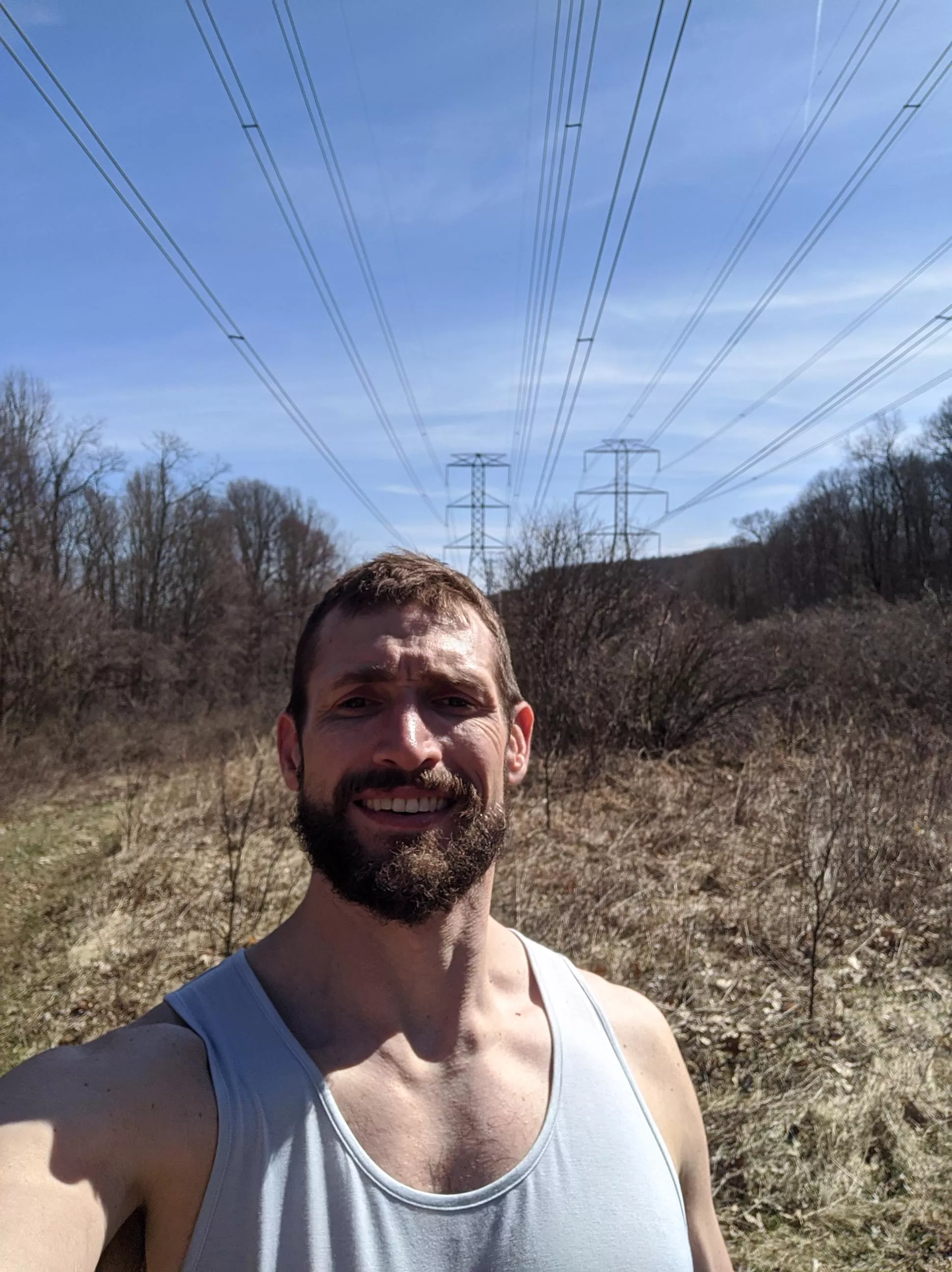 Some high voltage lines over this part of the trail