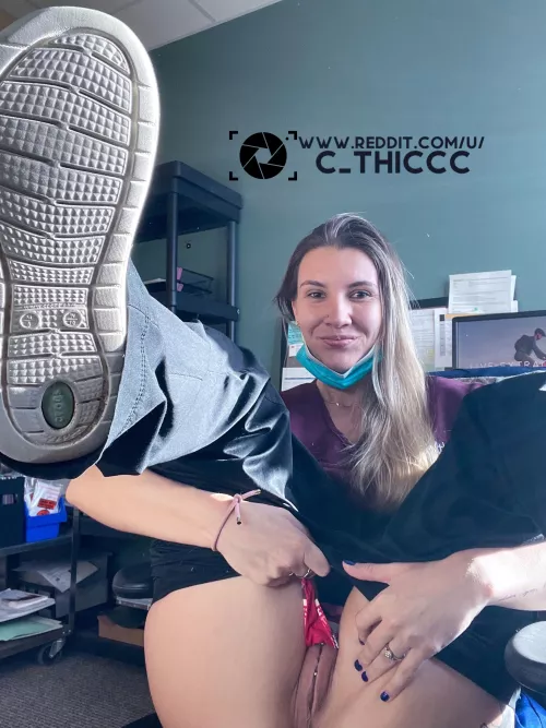 Someone get under my desk and take my temperature with your tongue 👀[OC]