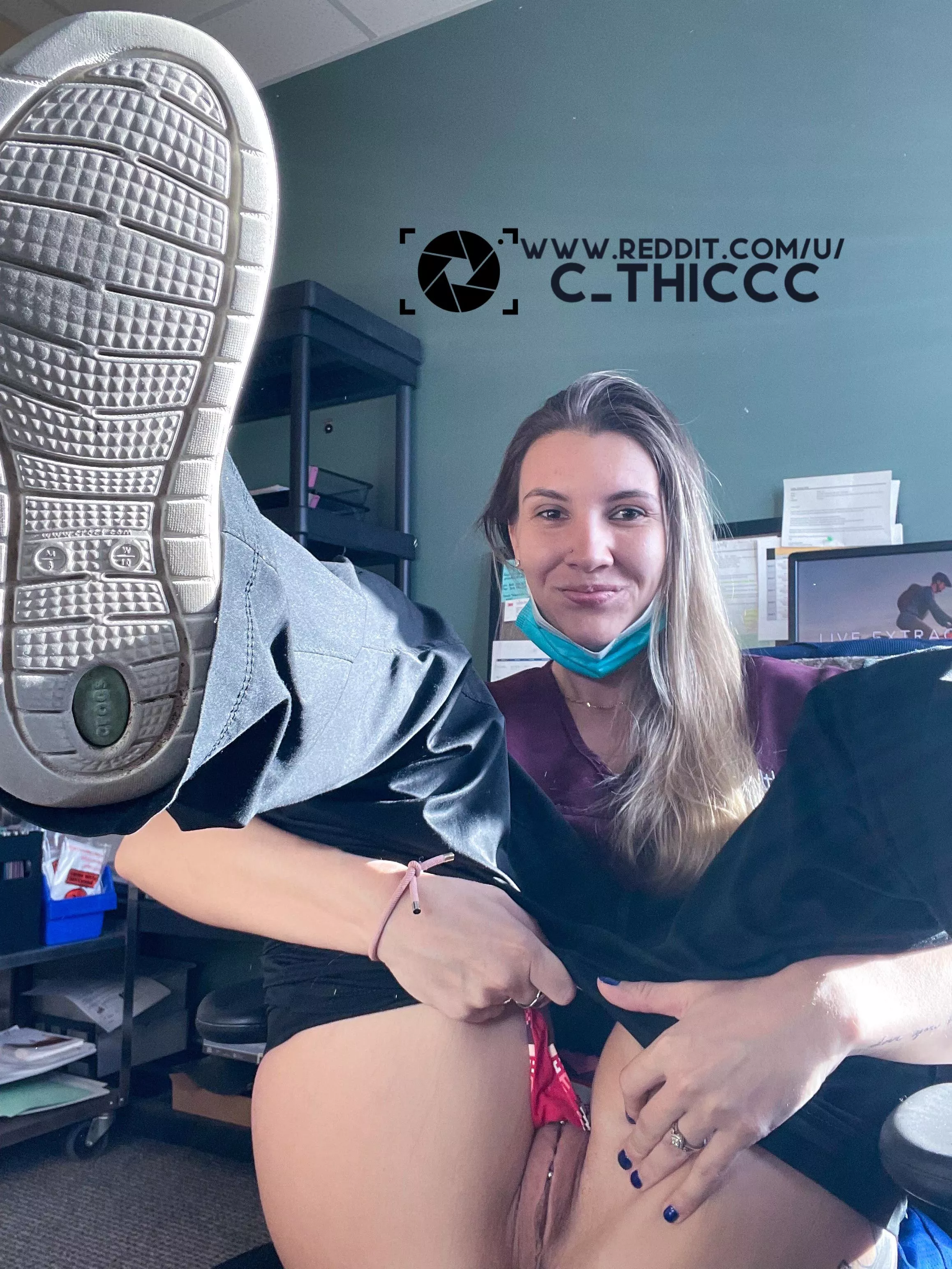 Someone get under my desk and take my temperature with your tongue 👀[OC]