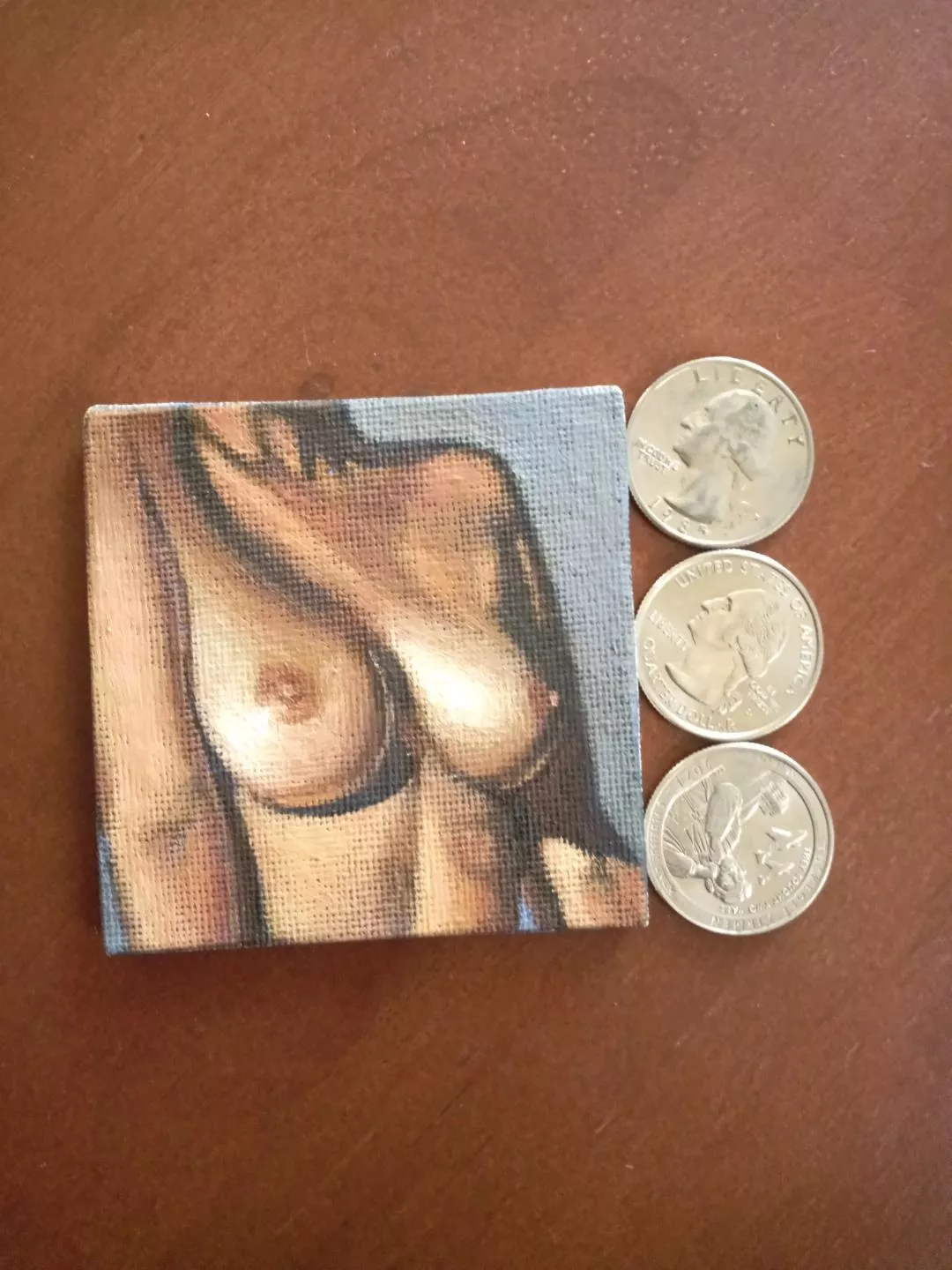 Someone mentioned to have size comparison of the painting