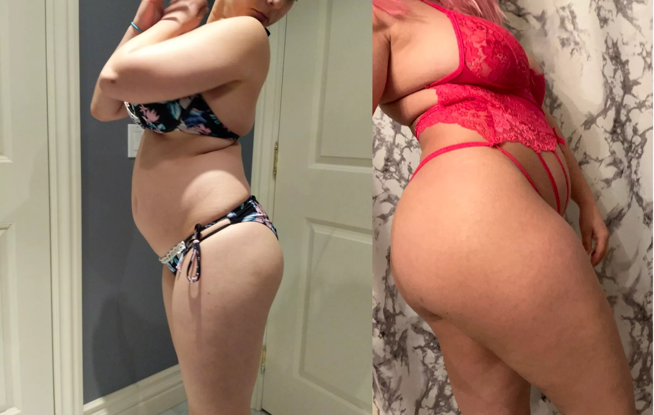 Somethings have changed in a year... mmmm I'm looking niceeeee and juicy now 🤤