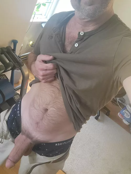 Sometimes you just have to let it hang out after a hard humpday