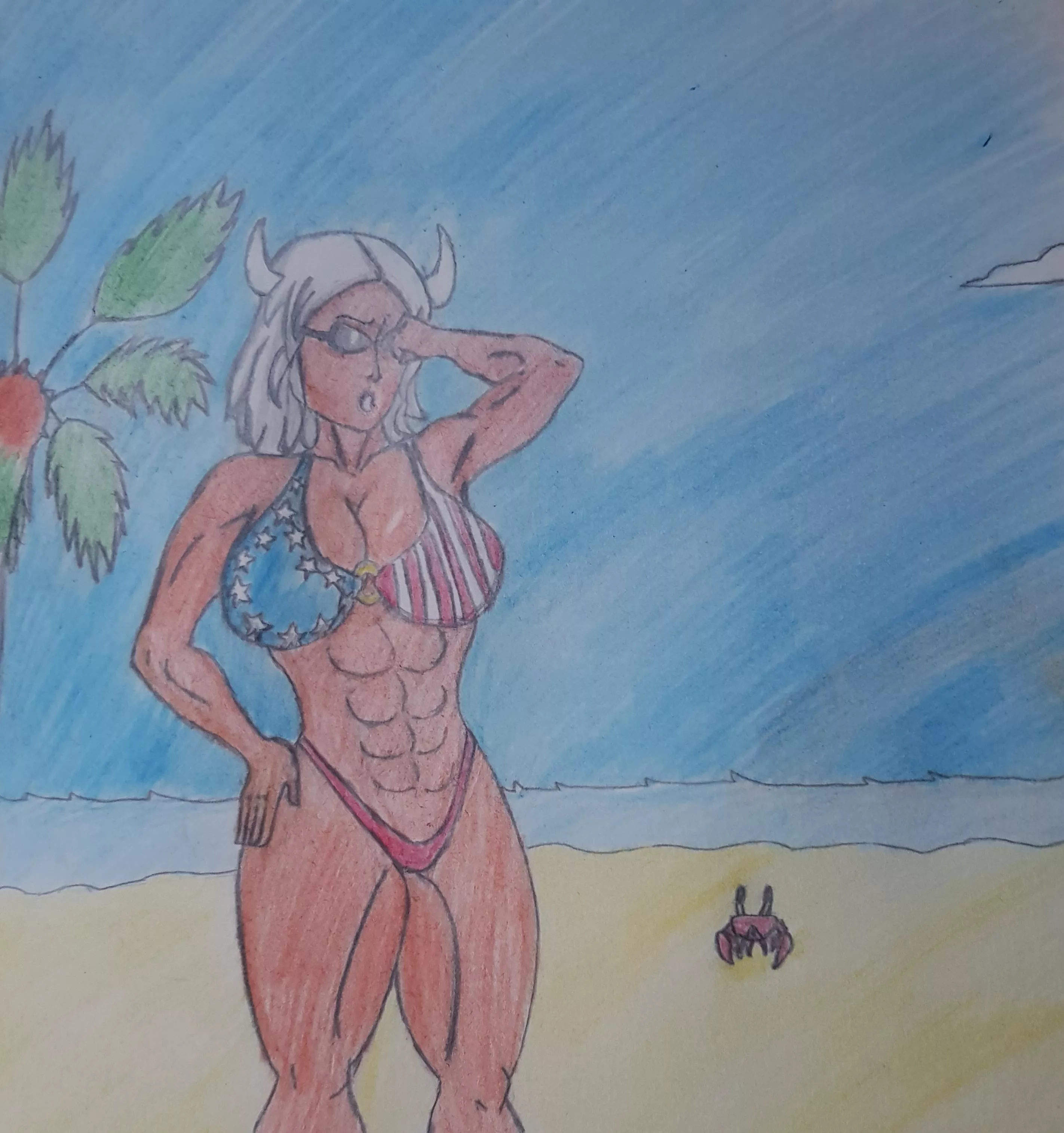 Sophia at the beach 🏖