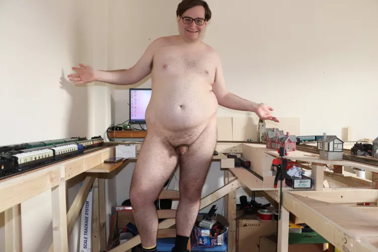 Standing over my newly built, work in progress 00 scale empire. Well one of them anyway, I have another in the front room XD