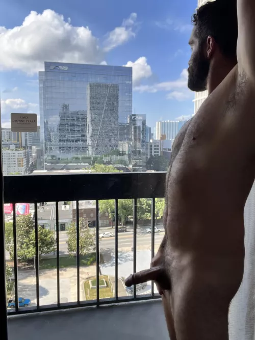 Staring out onto the city!