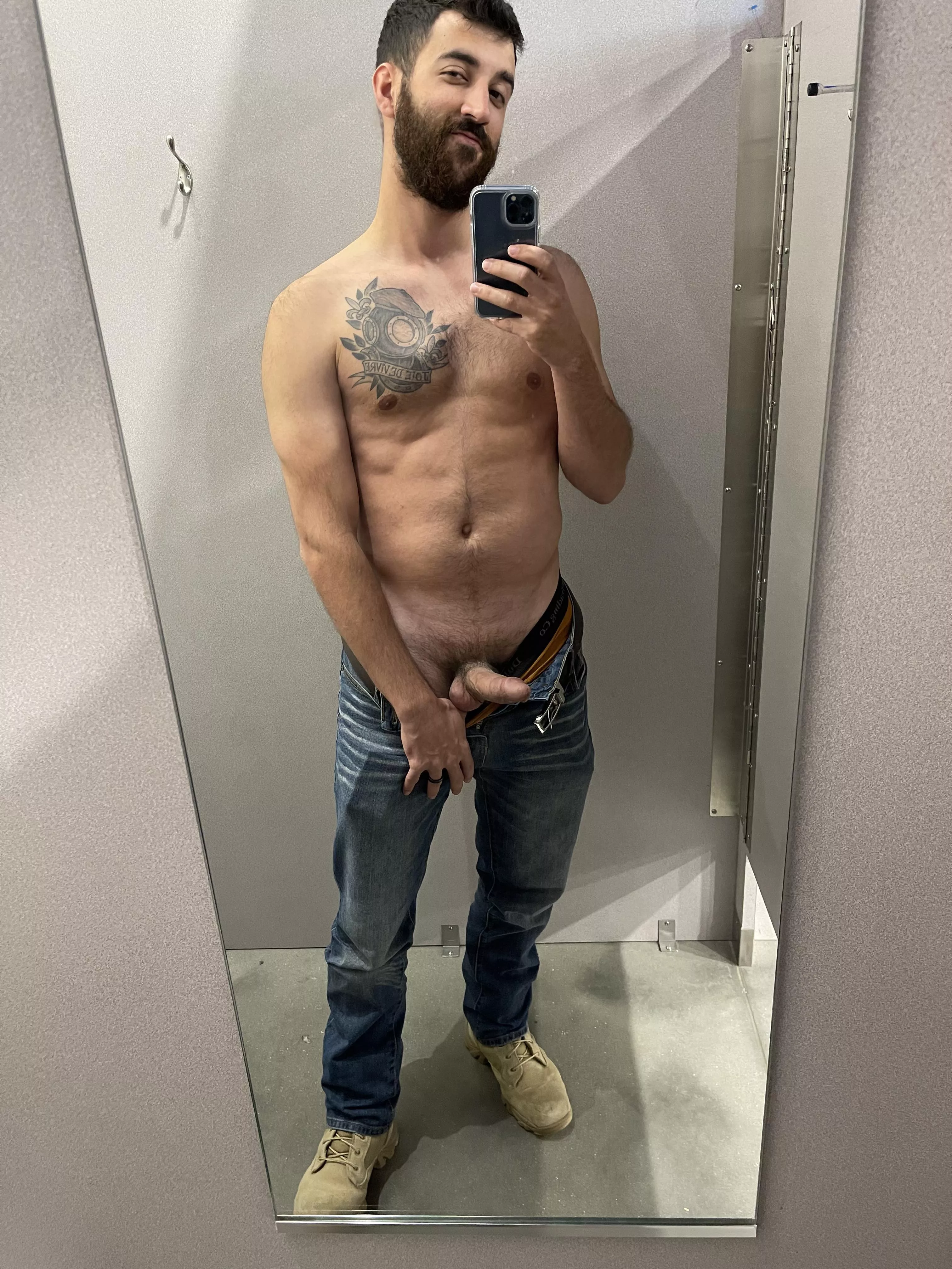 Step right in and bend right over to test out my “fitting” room Step right in and bend right over to test out my “fitting” room