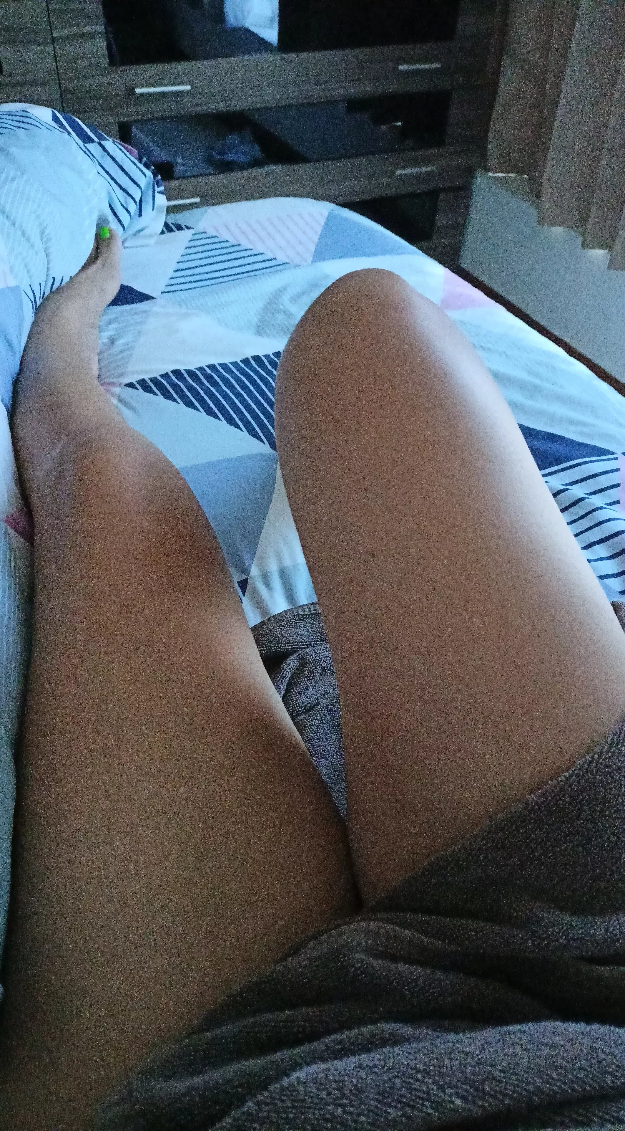 Still in bed. Wanna have these legs for breakfast?