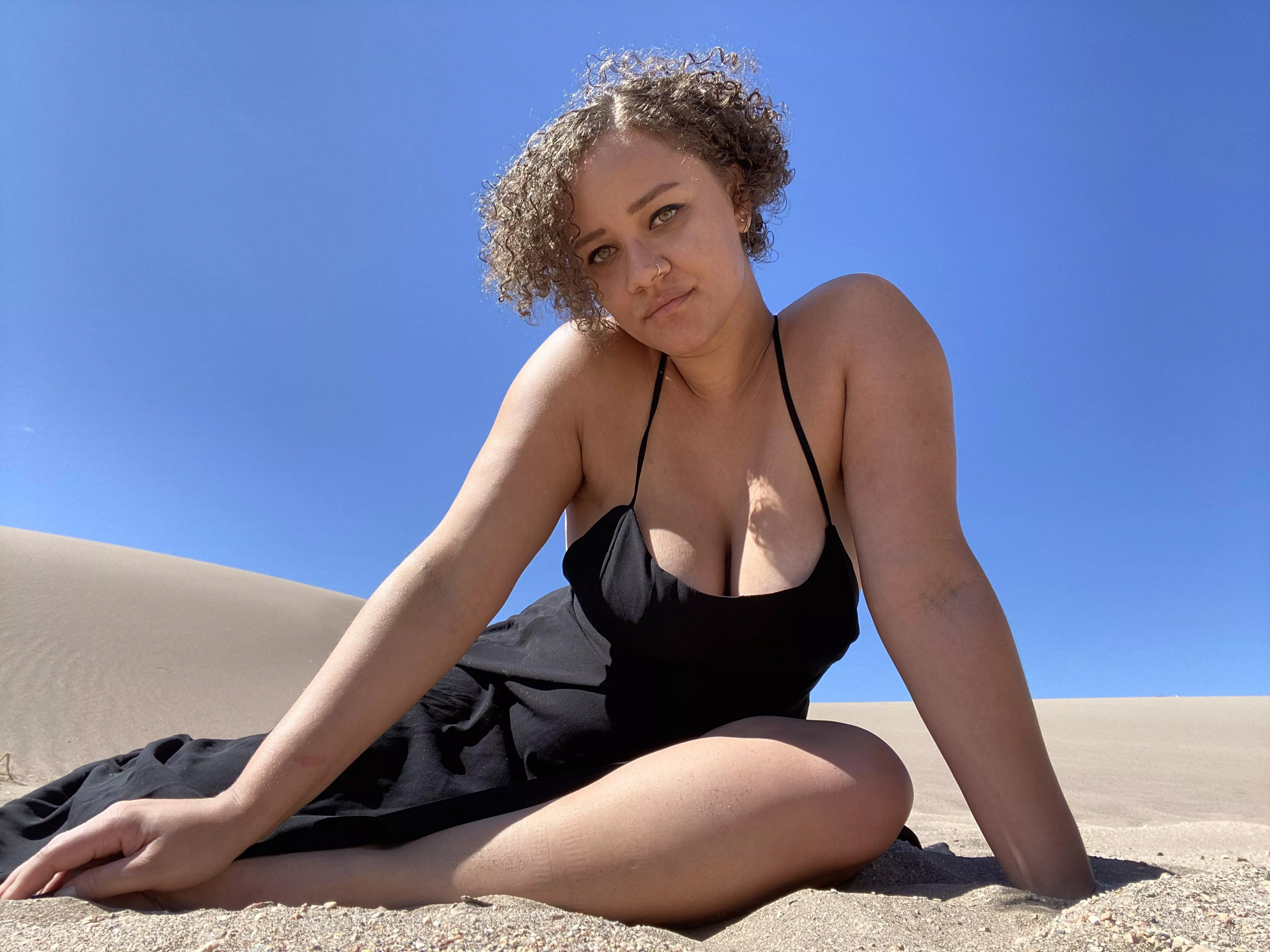 Stoned at the sand dunes. I took some with my tits out too