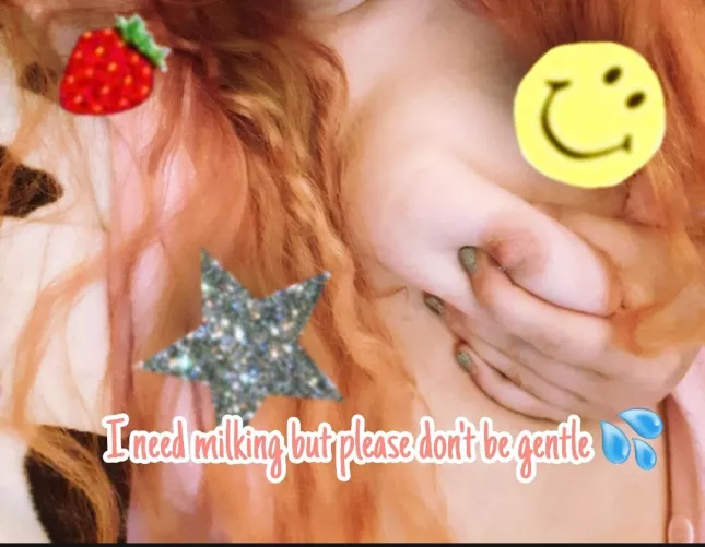 struggling to get milk to come in for the first time.. any advice for this cow? 😝💕