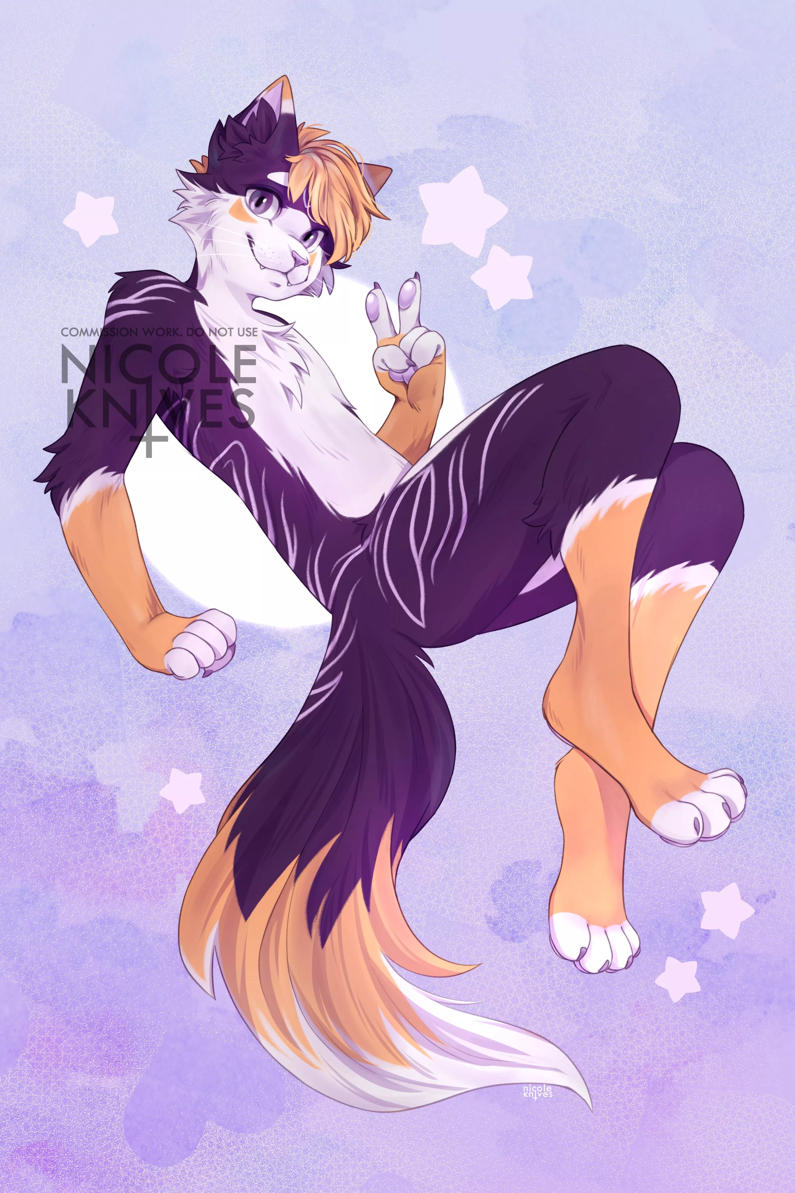 Such a cute character! 💜 | Commission for u/Goldensockss