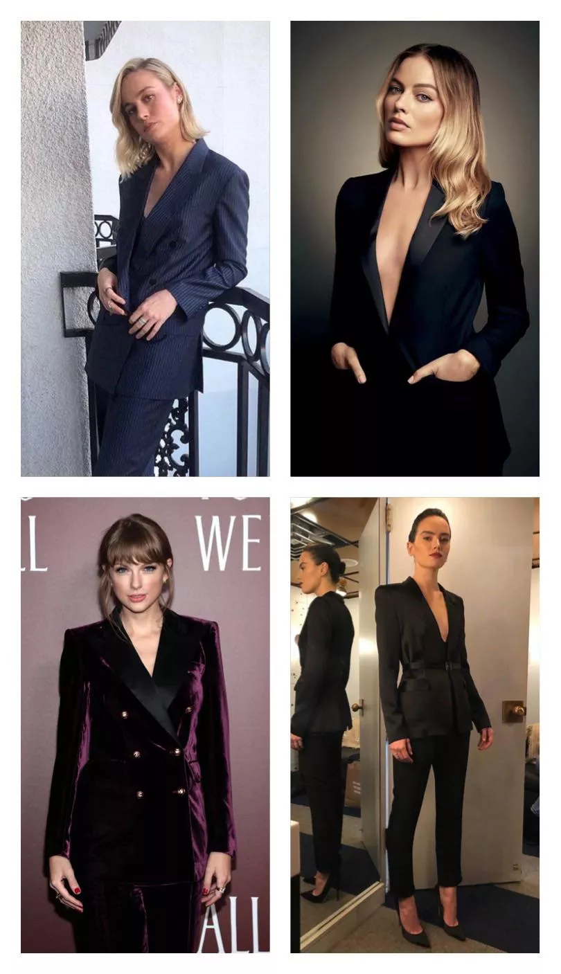 Suited and Booted: Brie Larson, Margot Robbie, Taylor Swift and Daisy Ridley Suited and Booted: Brie Larson, Margot Robbie, Taylor Swift and Daisy Ridley
