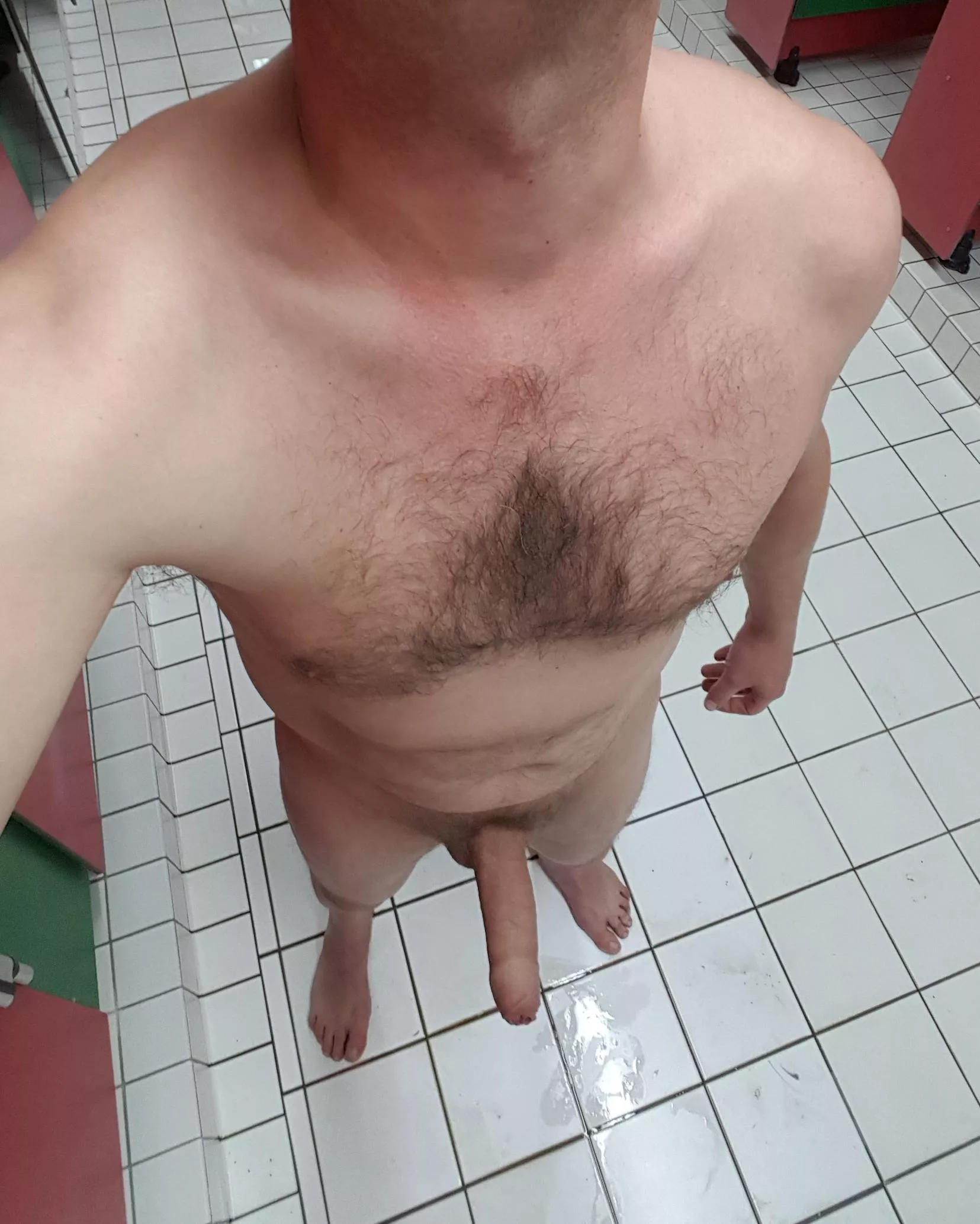 Swimming pool showers are always fun