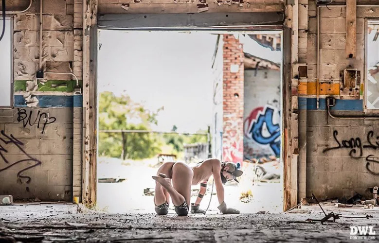 taking her for a walk !