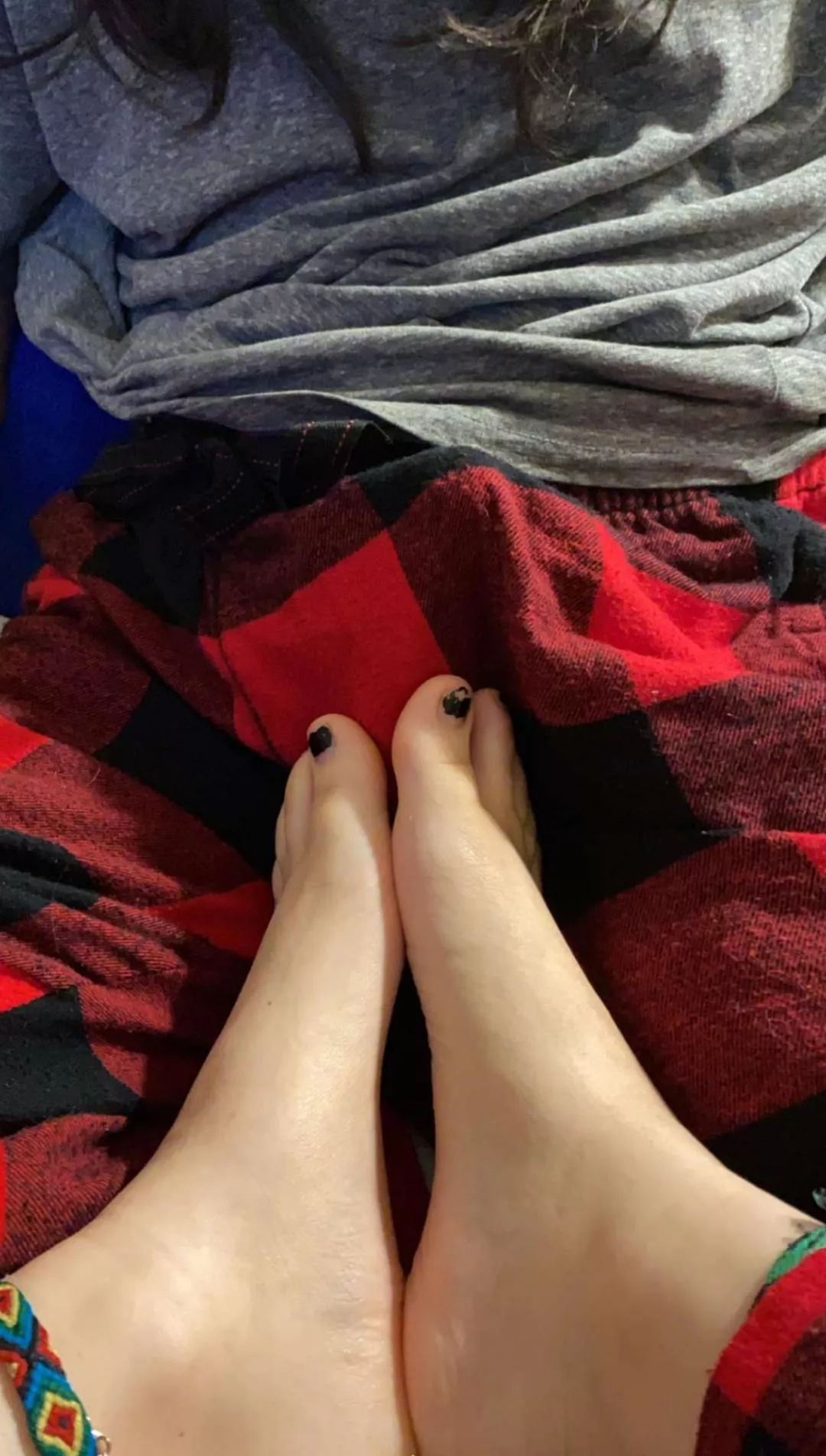 Teasing him with my feet. Who's next 😏😏