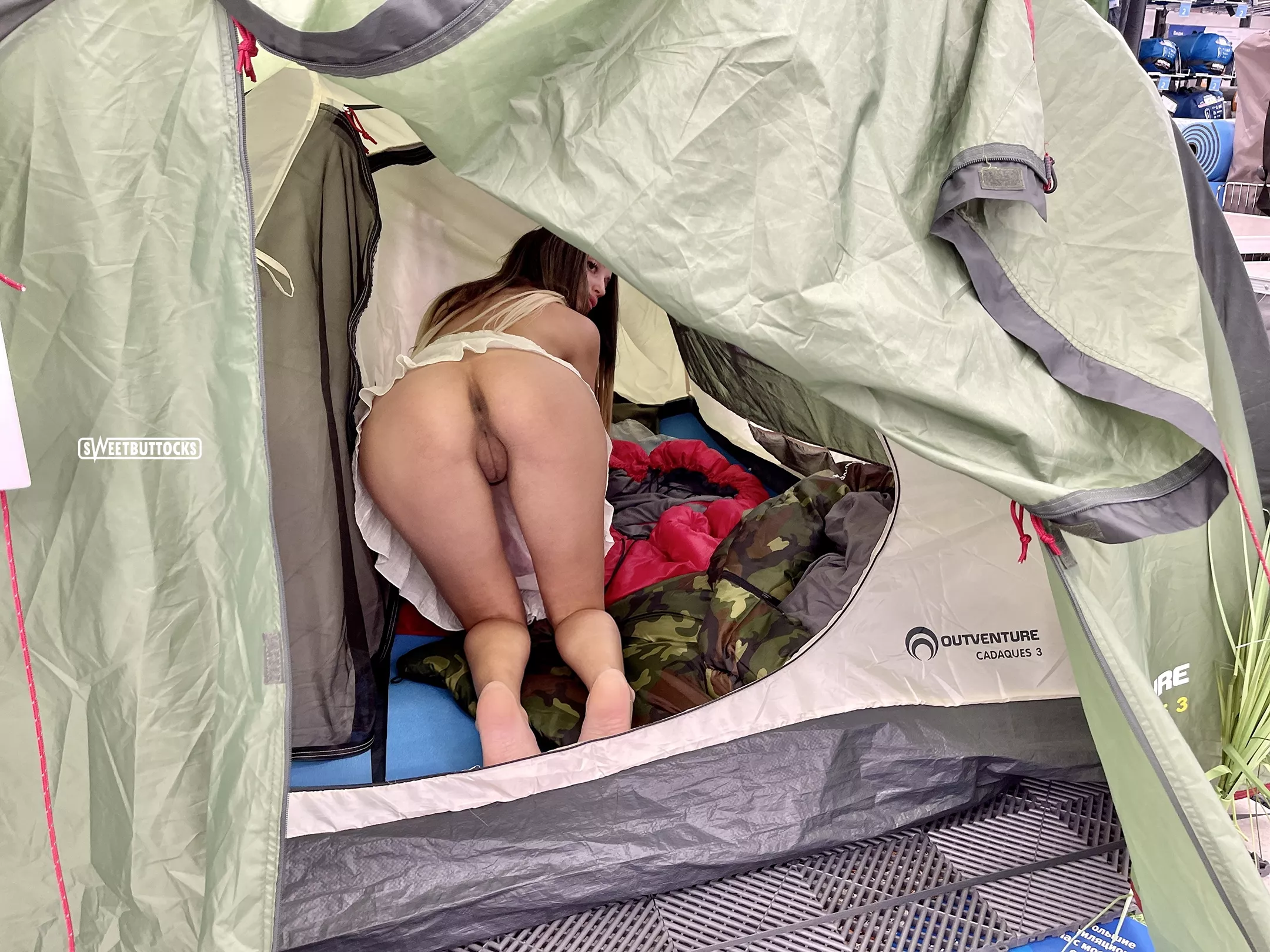 Tent for sale for hiking in the forest.