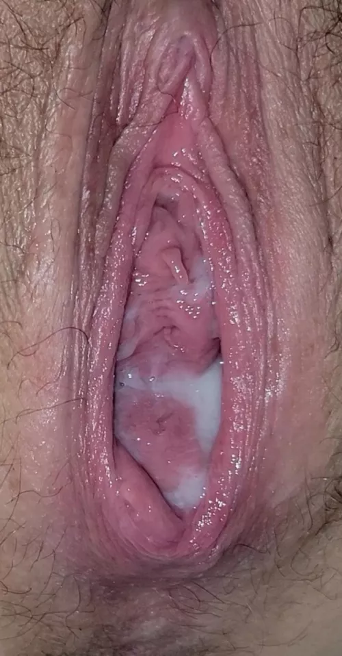 That's her cum.....
