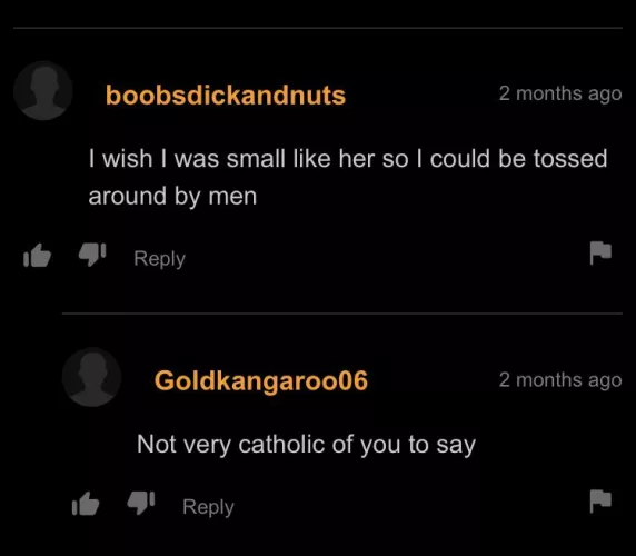 That’s not very Catholic of you