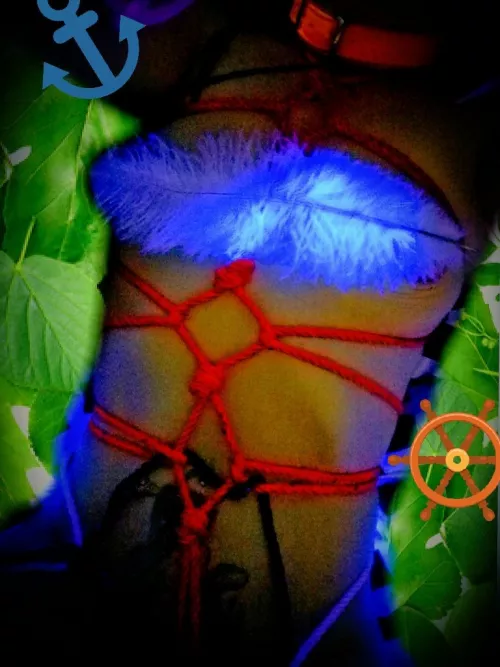 the easy years, when i 1st started tying, rope work and photo by me,