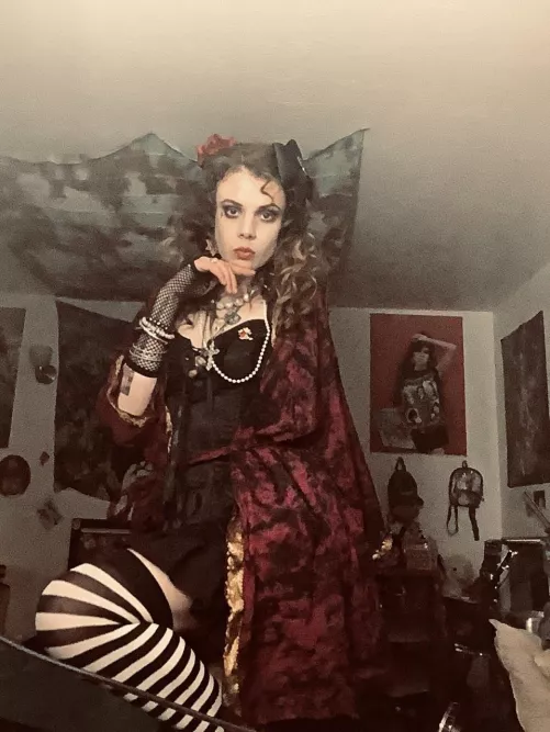 The goth Mommy of your nightmares is here to smack you into submission and drain your balls… can you handle Her dark torments and seductions, scum? 🐷⛓😫 [domme]