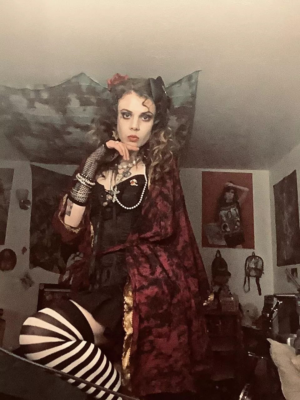 The goth Mommy of your nightmares is here to smack you into submission and drain your balls… can you handle Her dark torments and seductions, scum? 🐷⛓😫 [domme]