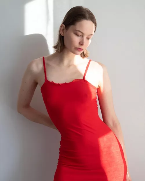 The upside of having tiny boobs is saving money on not having to buy bras 🙈