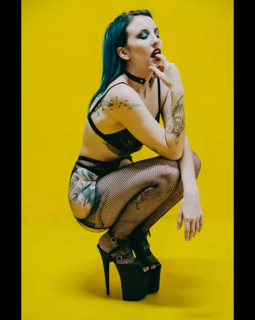 These fishnets are insanely hot with my tattoos [oc]