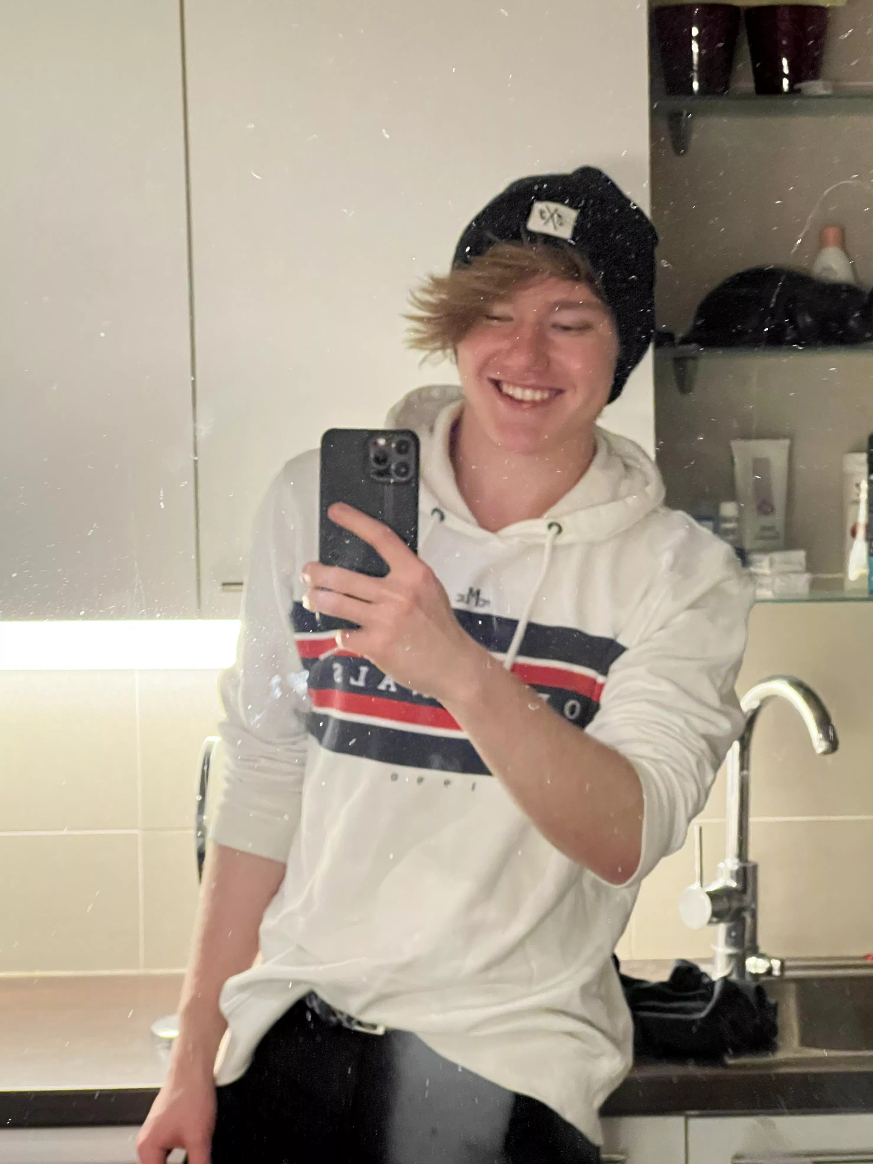 This hoodie used to be skin-tight :D That was over 70lbs ago…