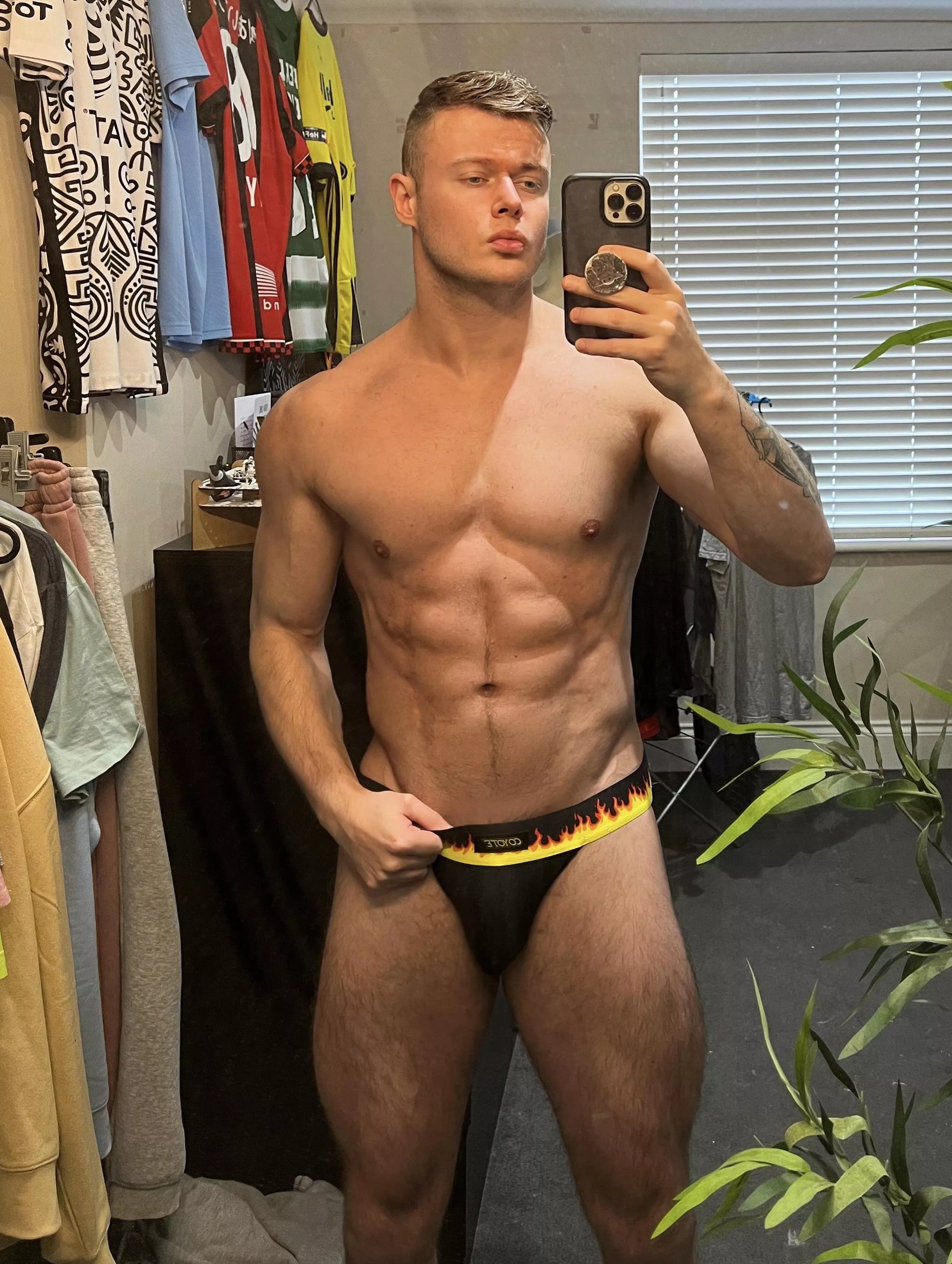 This pair is smokin’ hot 🔥 (Brand: CoyoteJocks - Flaming Jockstrap)