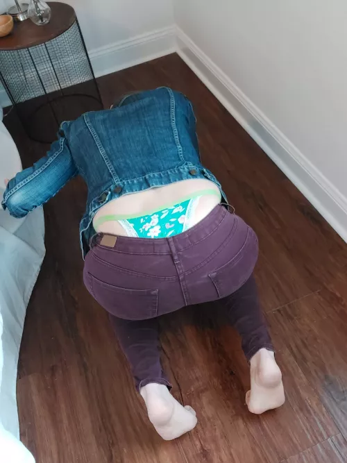 Those darn kids are always dropping things under the bed π  well don't just stand there, help me look!
