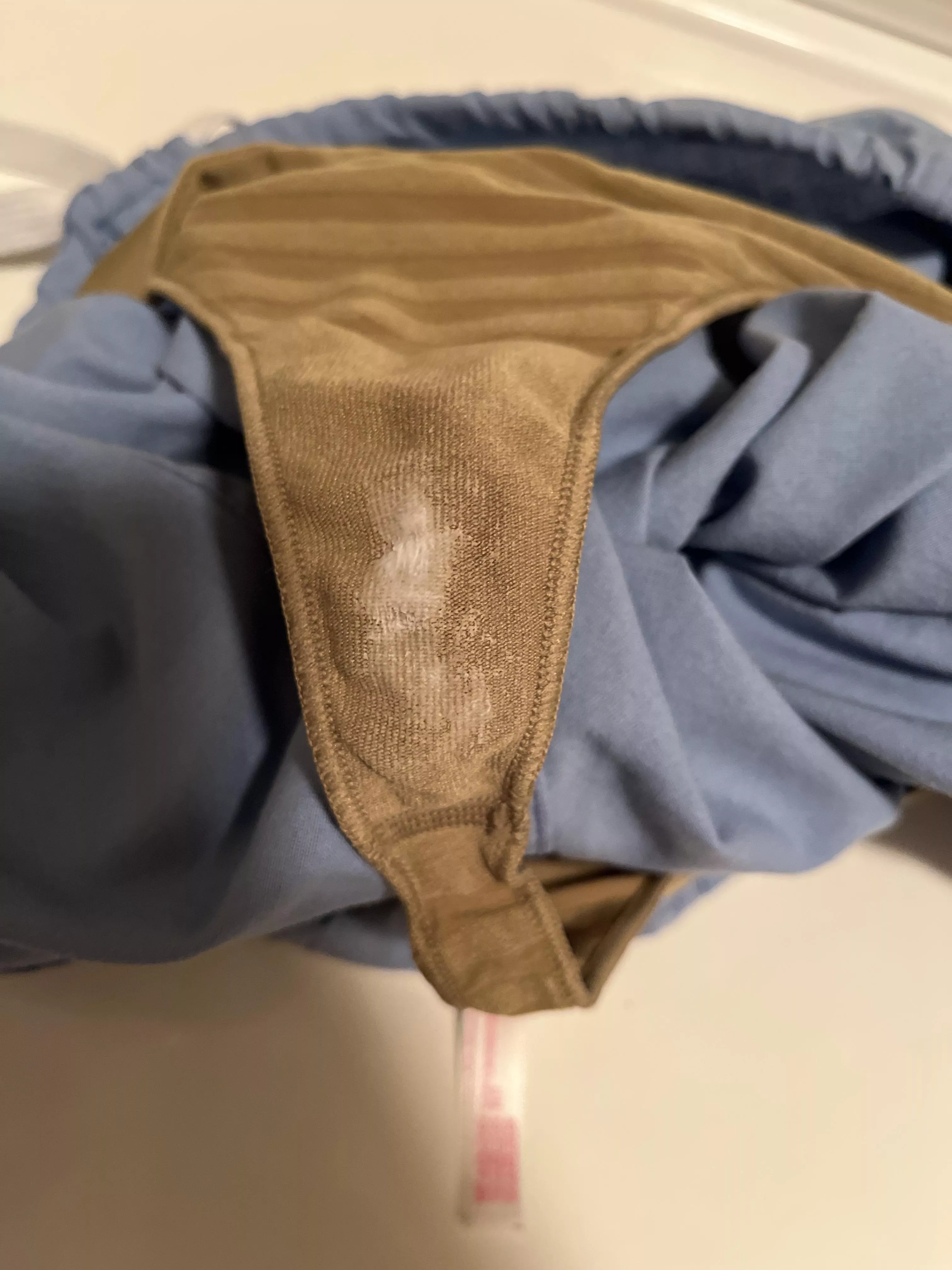 Tiny nurse pal’s creamy thong