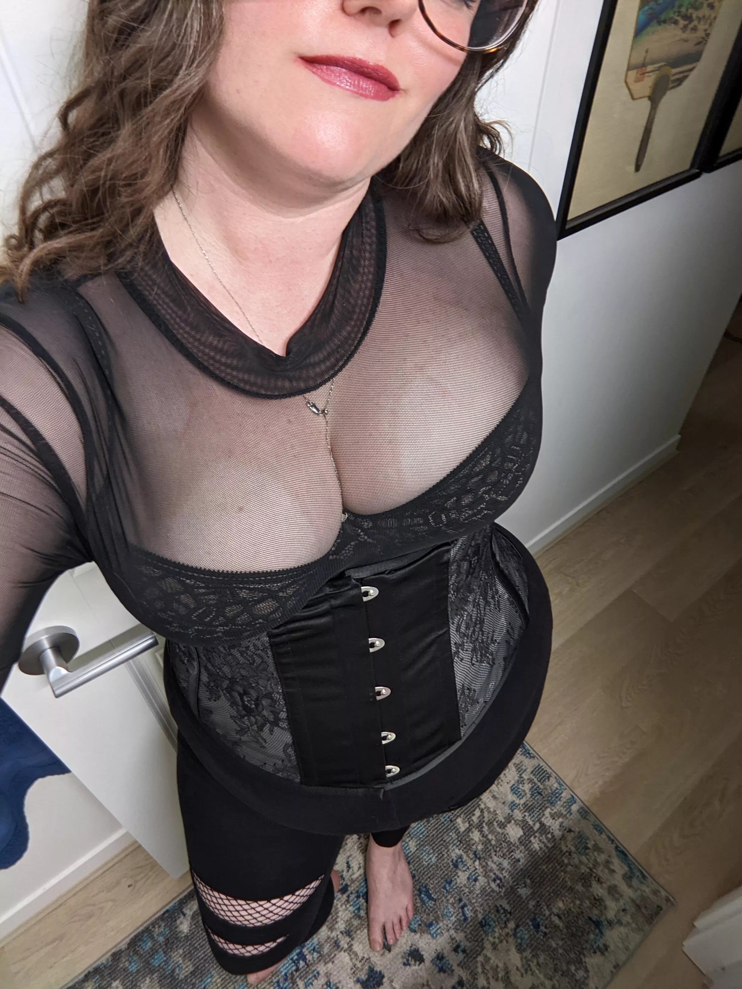 Totally tame outfit to innocently read a book at a bar... [F]