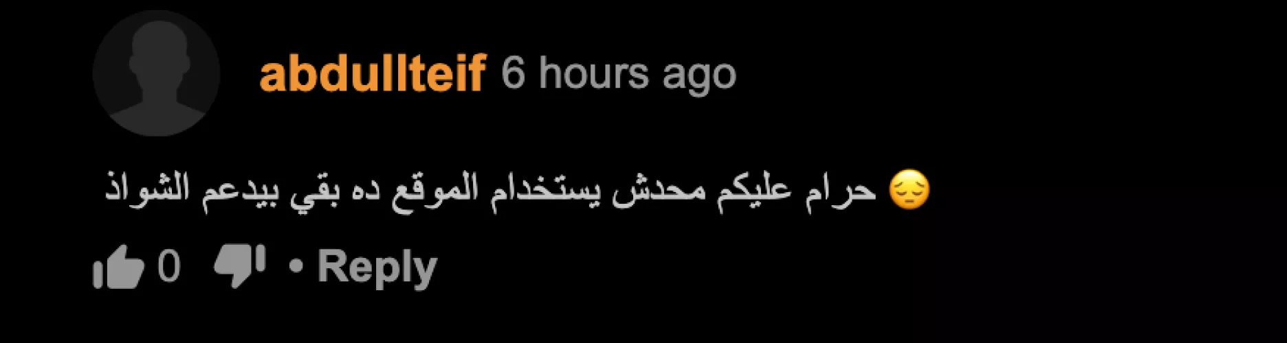 Translation: It is forbidden for you to use this site, it still supports gays 😔