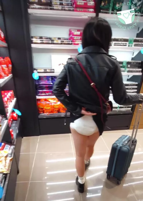 Traveling to Italy in my thicc diaper was sooo much fun🥰 I can't resist showing you my wet diaper in crowded places and my diaper even leaked on a super busy train in my newest video 💜
