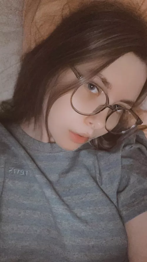 trying on my new glasses for the first time..im shy