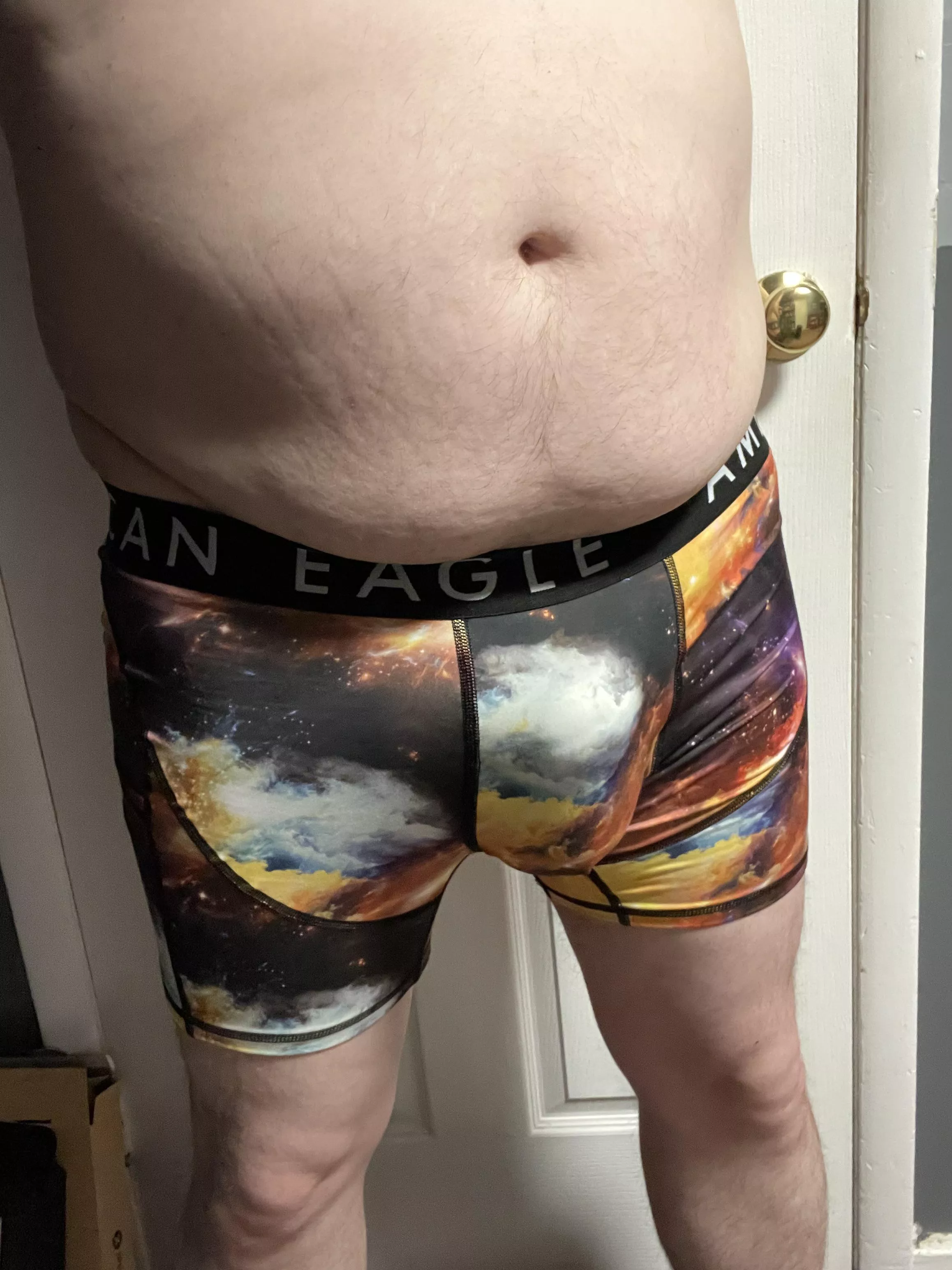 Trying out a new pair of boxer-briefs.