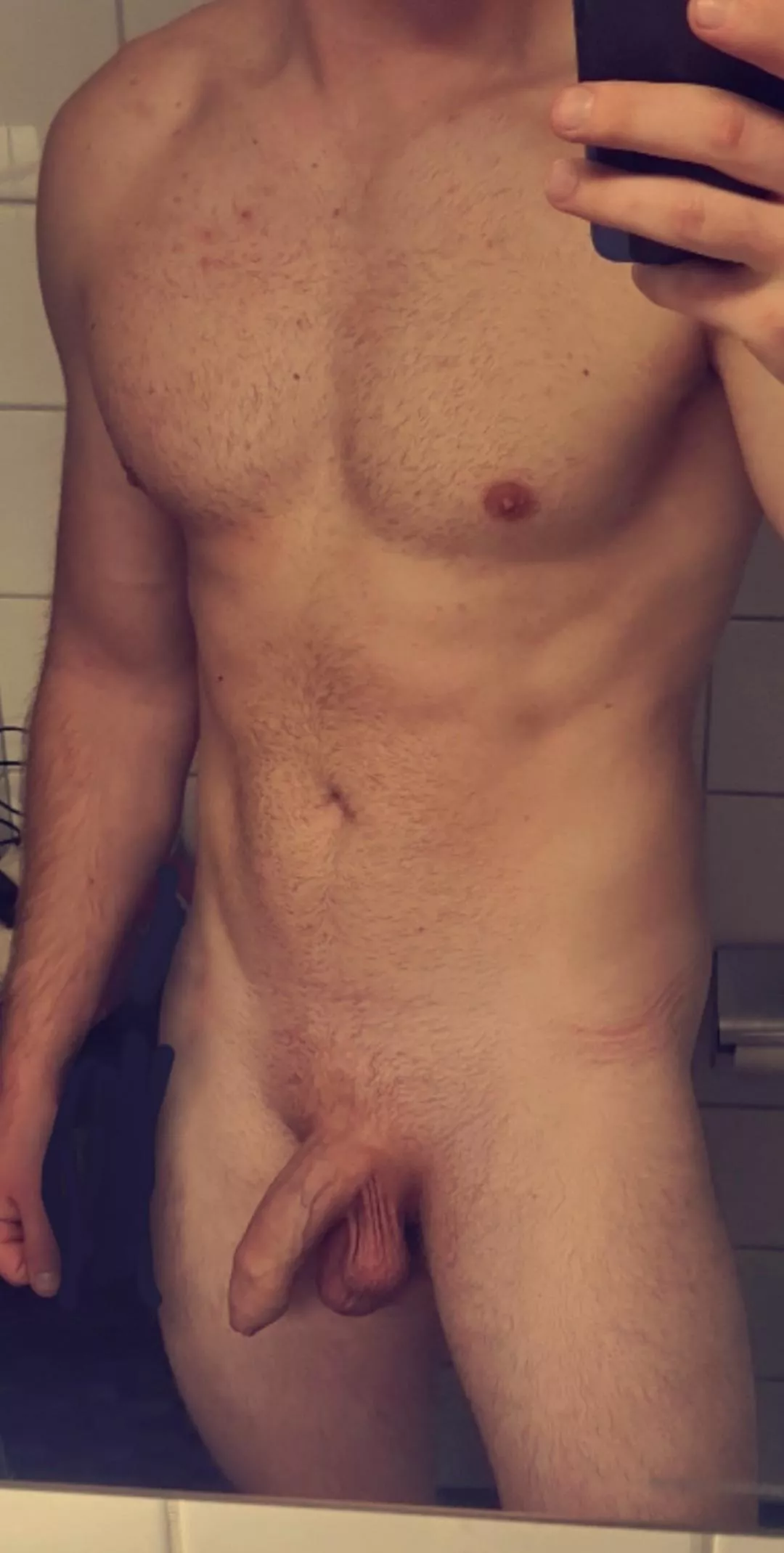 trying to be satisfied when I look in the mirror.