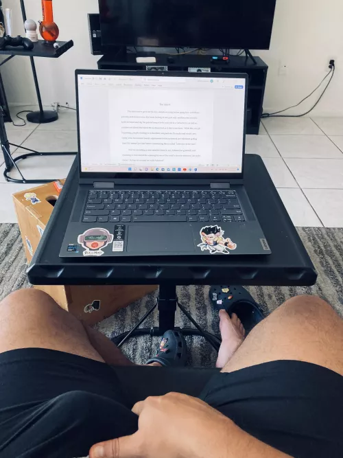 Trying to get some writing done but my throbbing cock is getting in the way