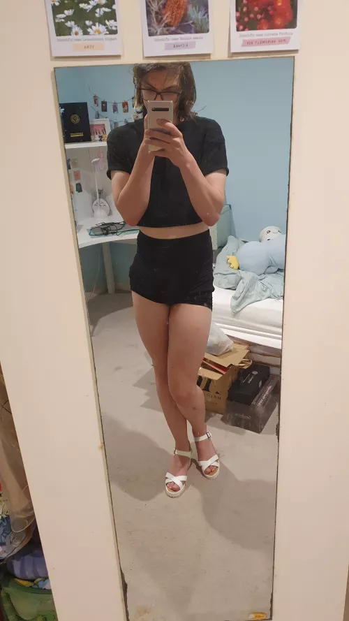 Turns out bike shorts by themselves is also just really cute!