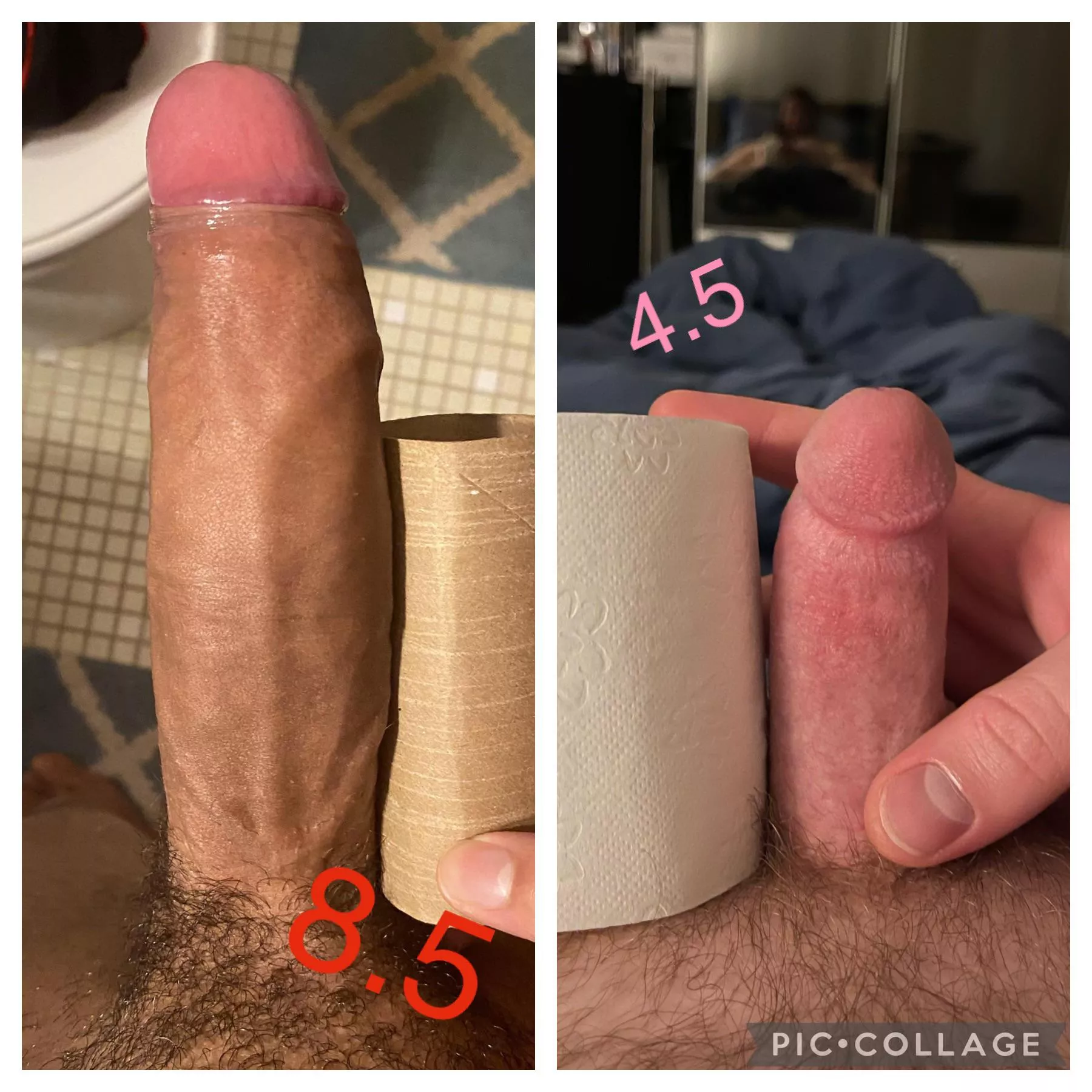 U/WWEslutslover delicious cock on the left next to mine