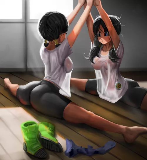 Videl working out on a hot day (elitenappa1) [Dragon Ball Z]