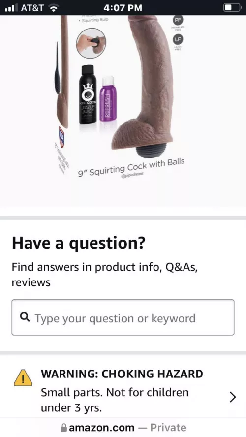 Warning: choking hazard